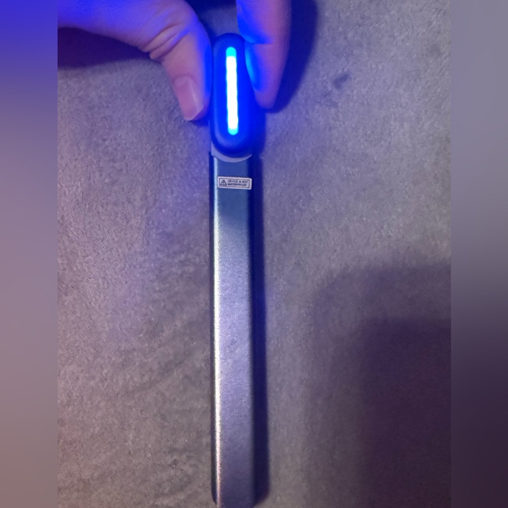 Sleek Black and Blue Light